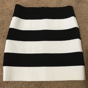 Black & White Stripe Skirt